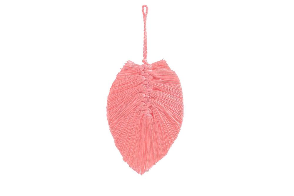 1611 4pcs Peach Bohimian Leaf/Feather Shape Boho Finsh Bone Cotton Dangle